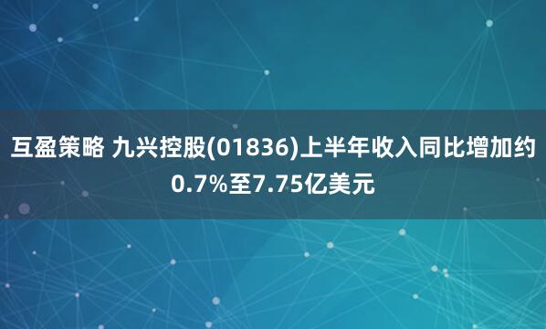互盈策略 九兴控股(01836)上半年收入同比增加约0.7%至7.75亿美元