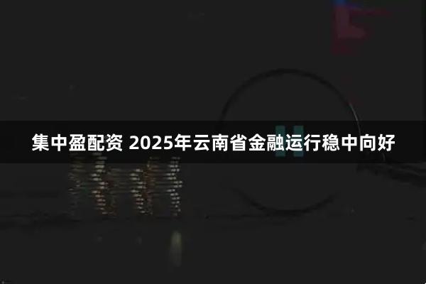 集中盈配资 2025年云南省金融运行稳中向好