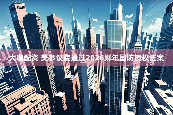 大咖配资 美参议院通过2026财年国防授权法案